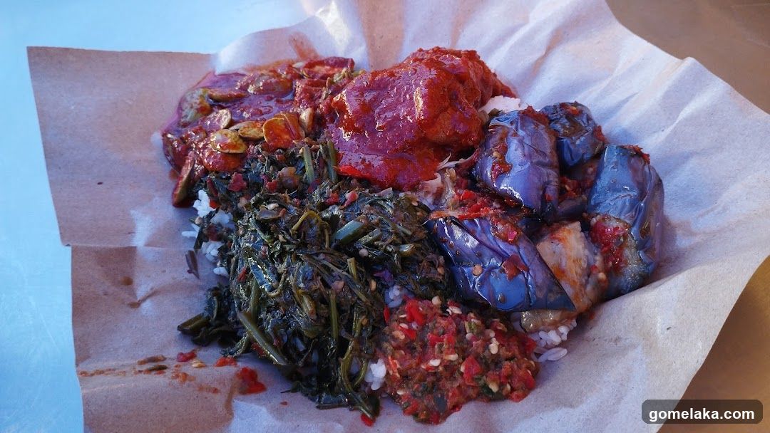 Food served on paper