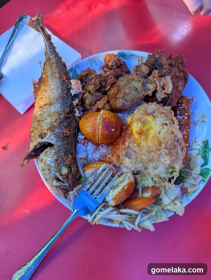 Food Plate on Red Table