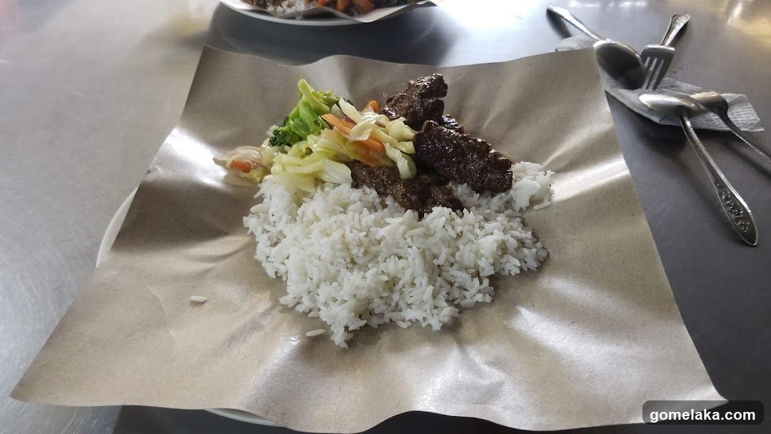 Food served on paper