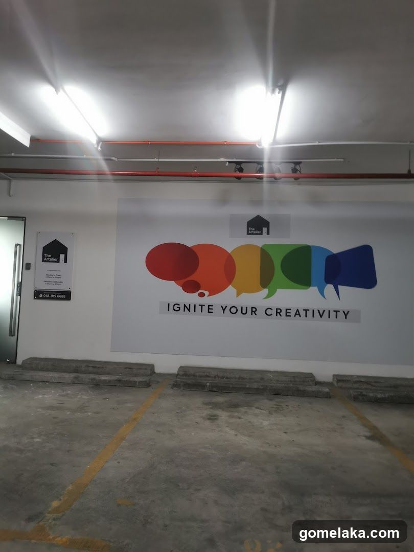 Interior Wall Art in Parking Area