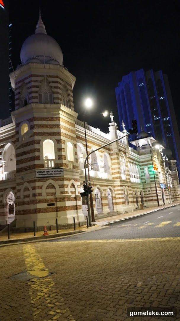 Nighttime view of National Textile Museum