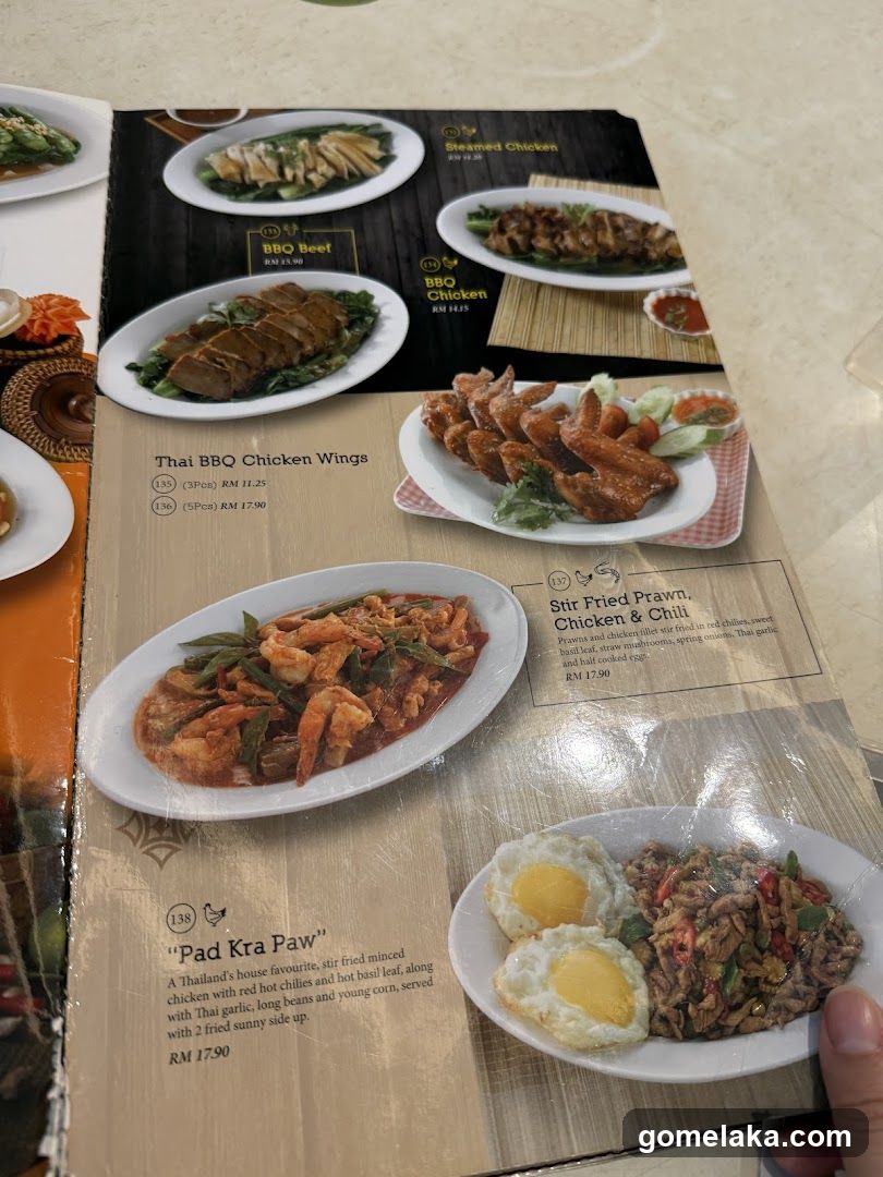 Restaurant Menu Page