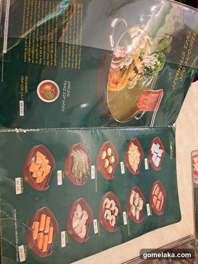 Thai Steamboat Menu
