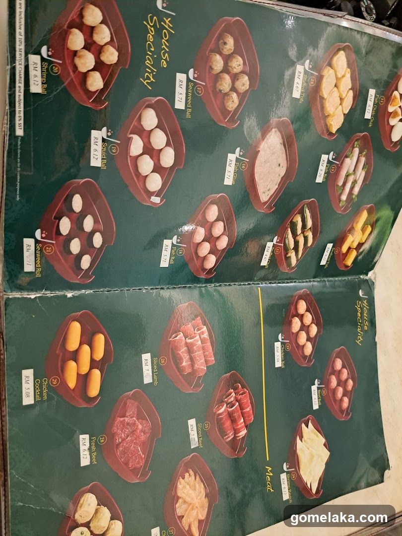 House Specialty Menu