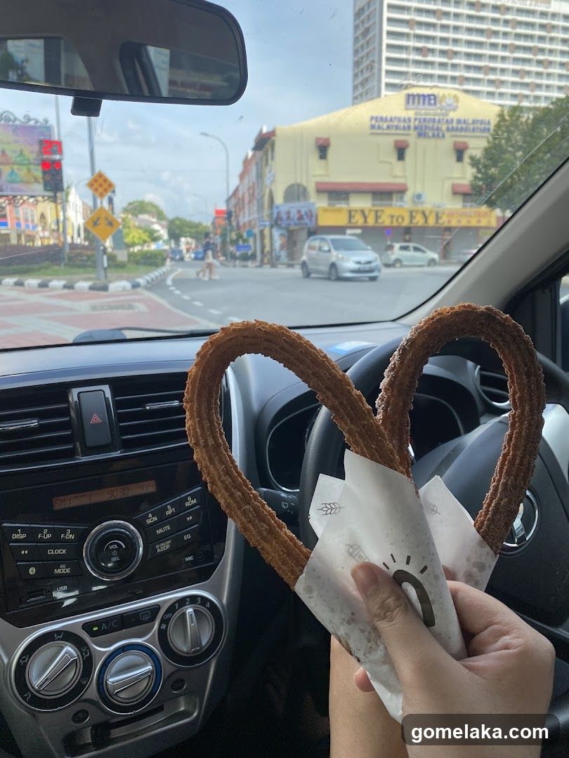 Car interior with churros