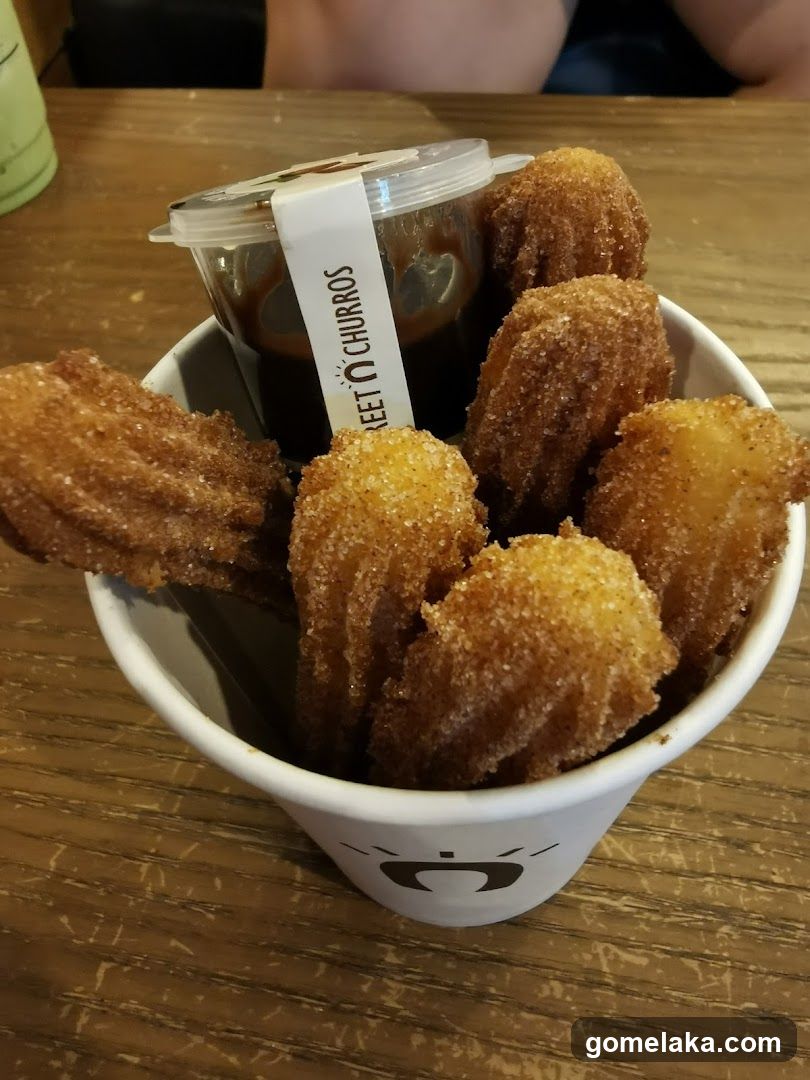 Churros and dipping sauce