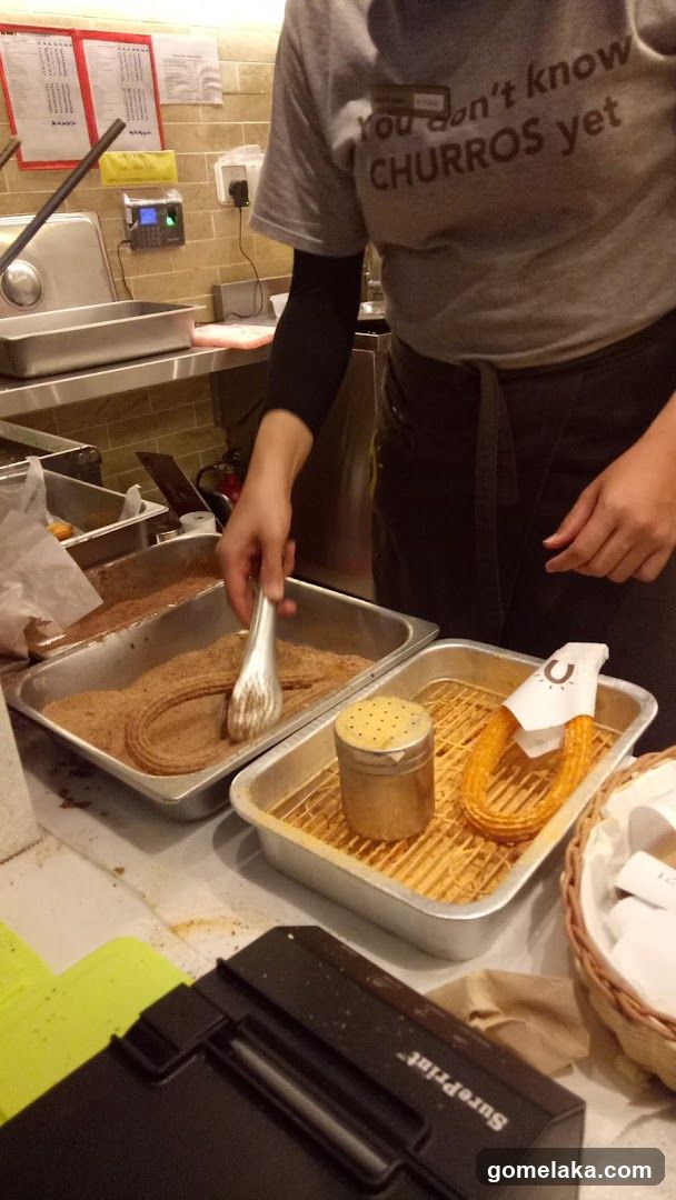 Churro preparation area