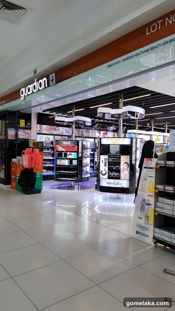 Interior of Guardian store