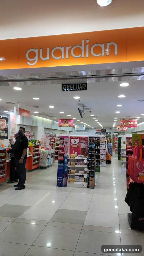 Interior of Guardian store