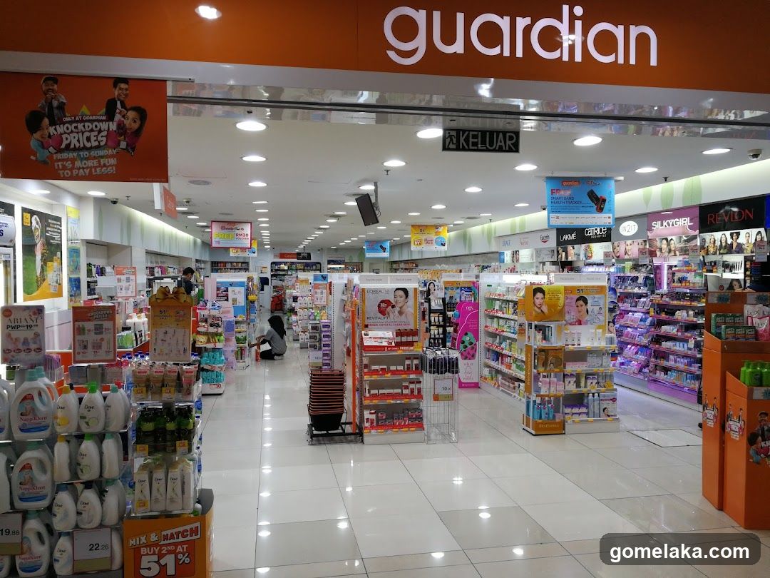 Interior of Guardian store
