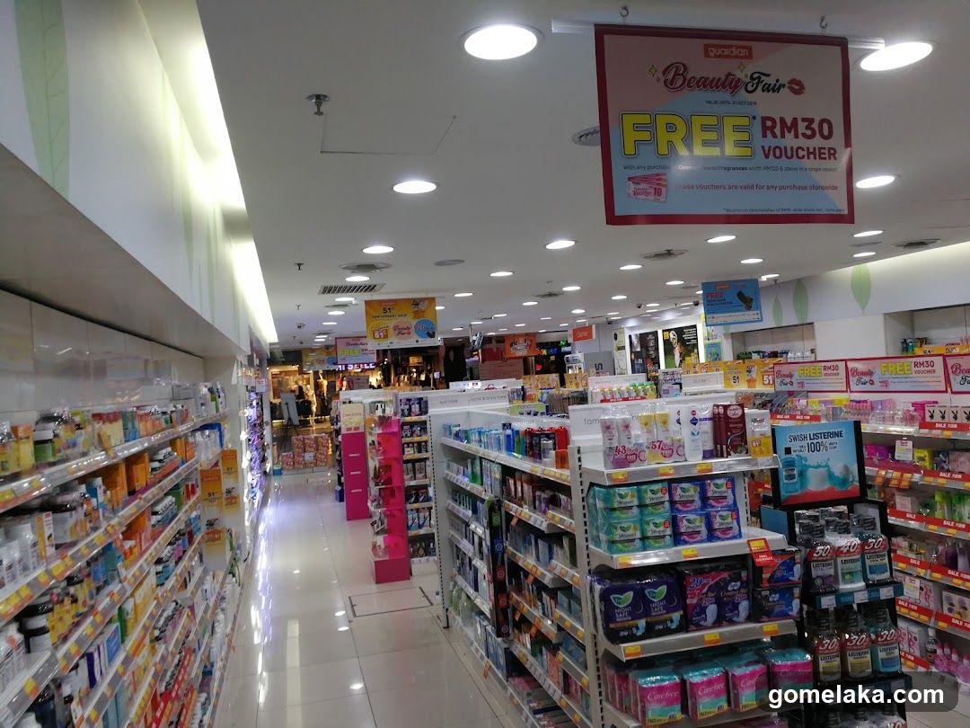 Interior of a pharmacy or retail store