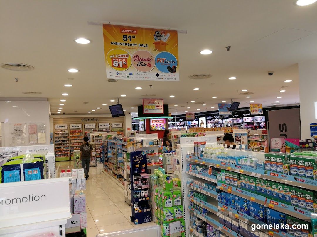 Interior of a pharmacy store