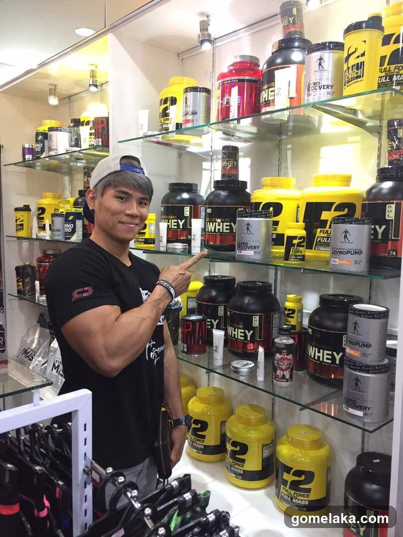 Store Interior with Fitness Supplement Display
