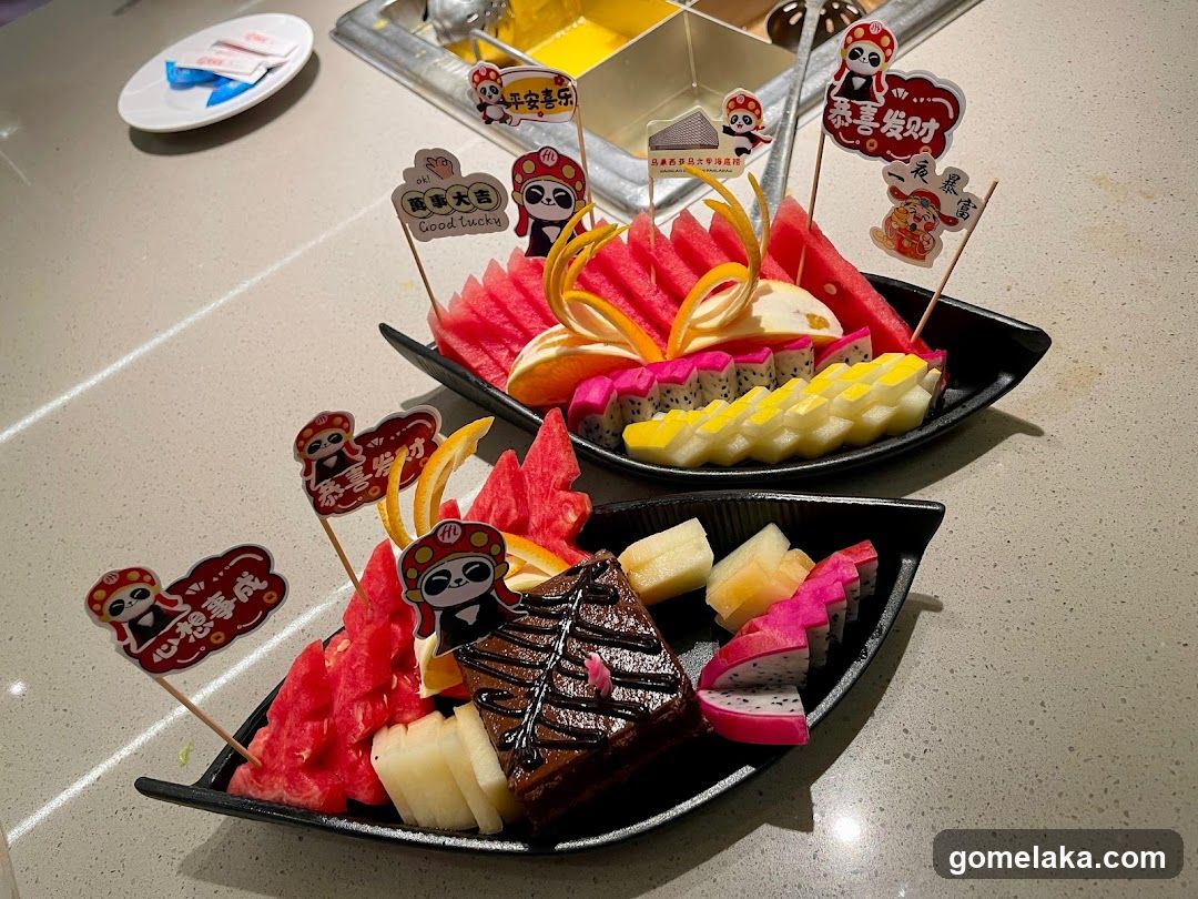 Fruit Platter with Decorative Sticks