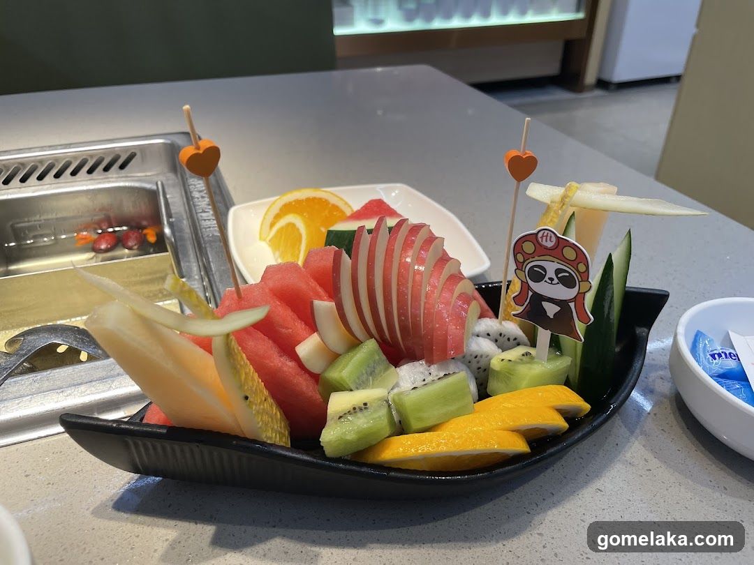 Fruit Platter at Dining Table