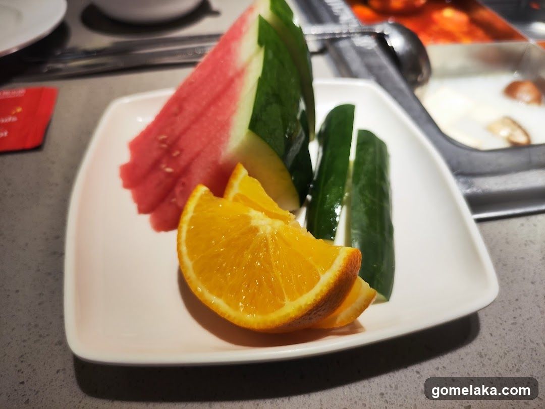 Fruit Plate at Dining Table