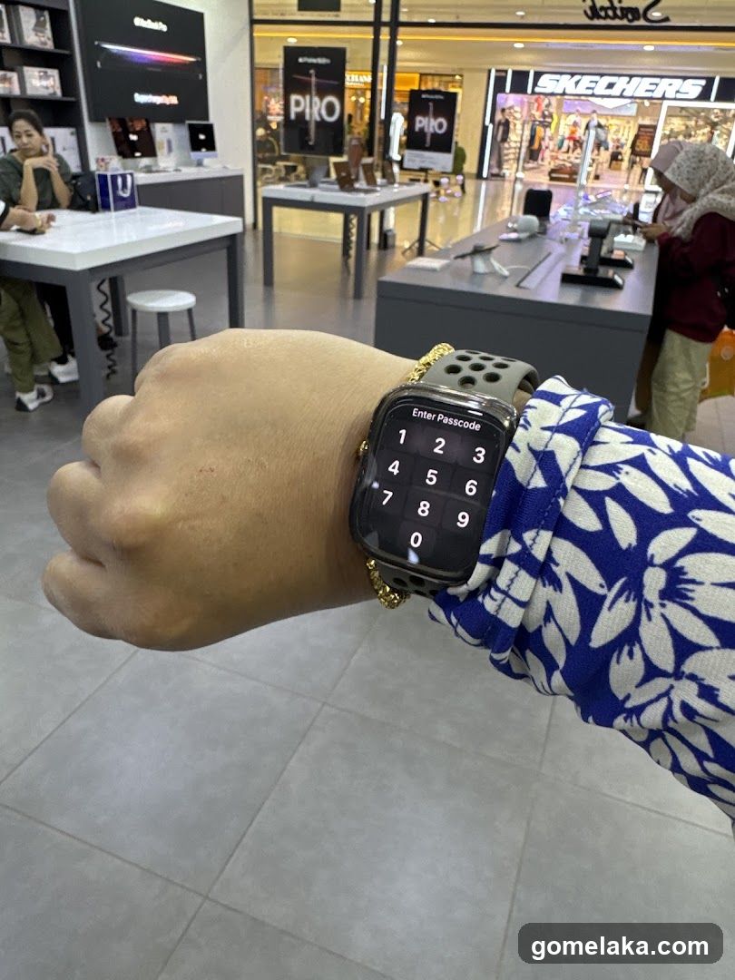 Inside a retail store
