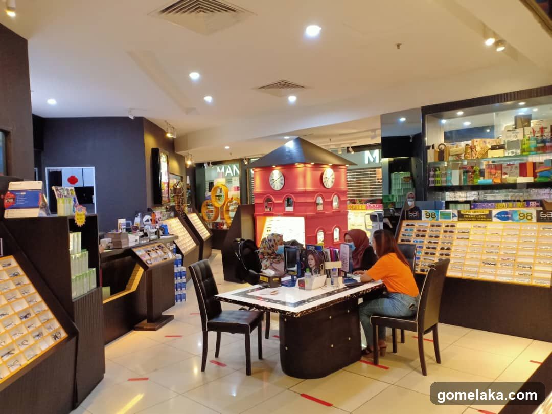 Interior of optical store