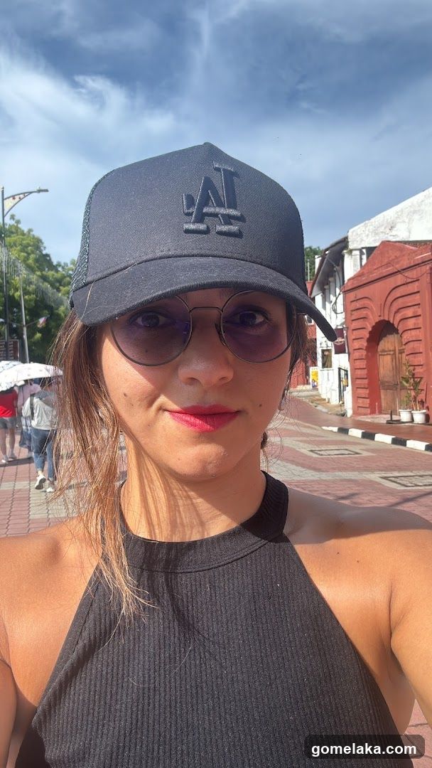 Outdoor selfie in urban setting