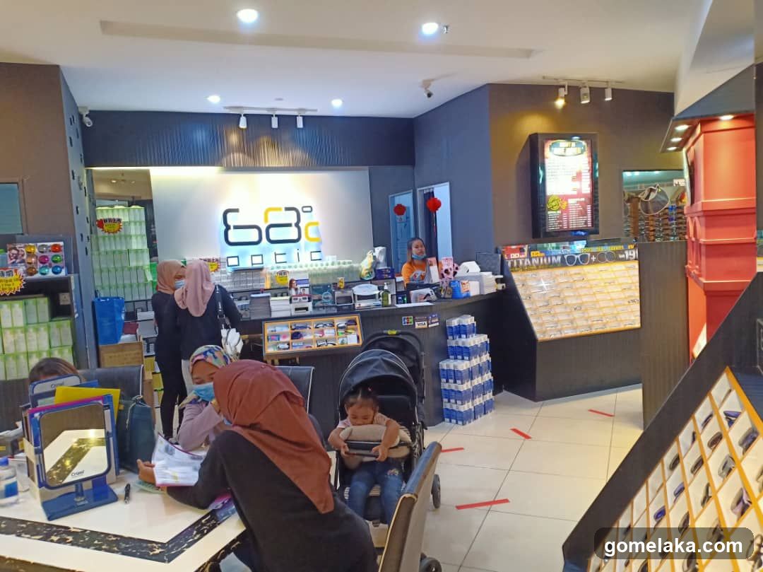 Interior of optical shop