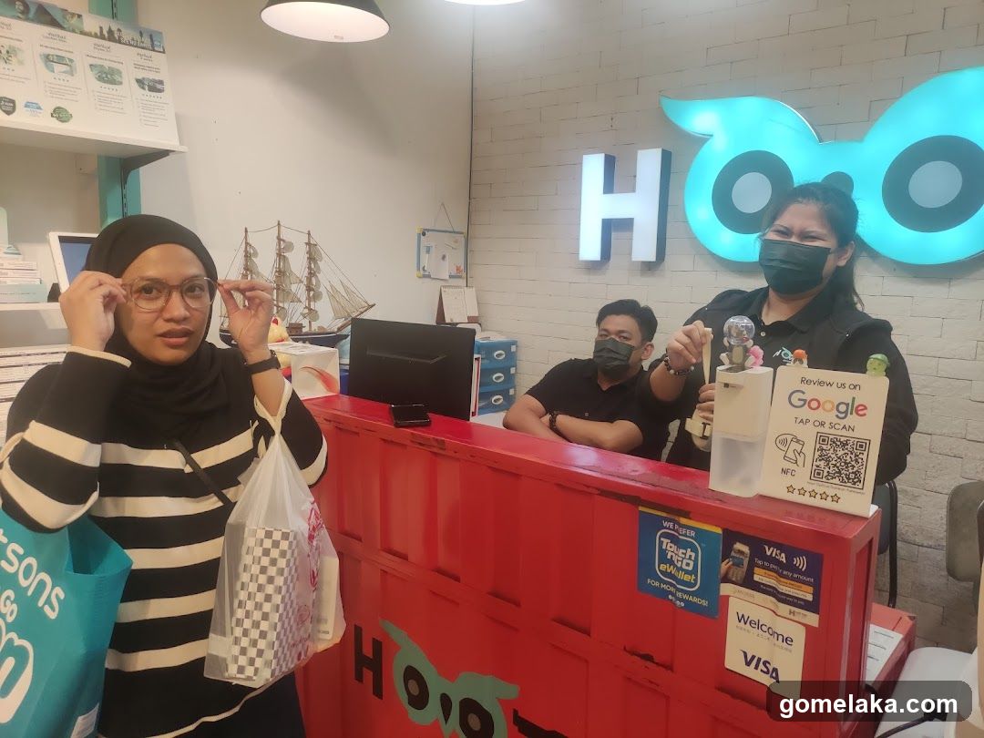 Interior of a retail or service counter