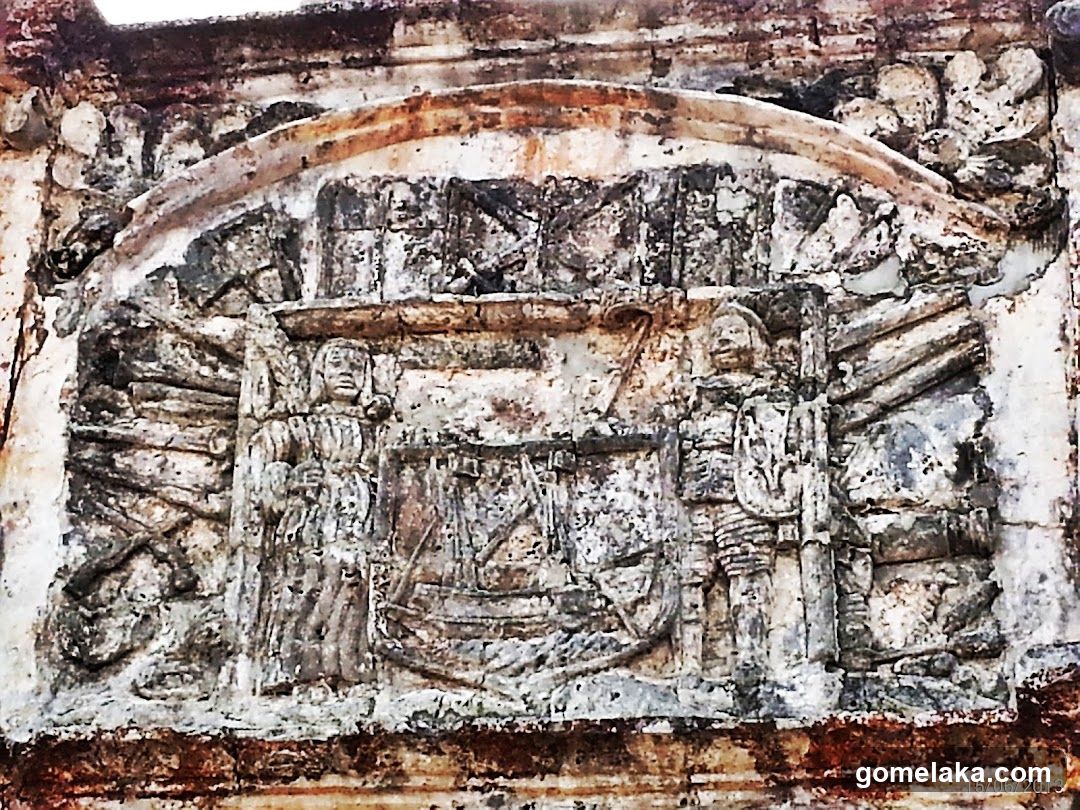Stone Carving on Ancient Structure