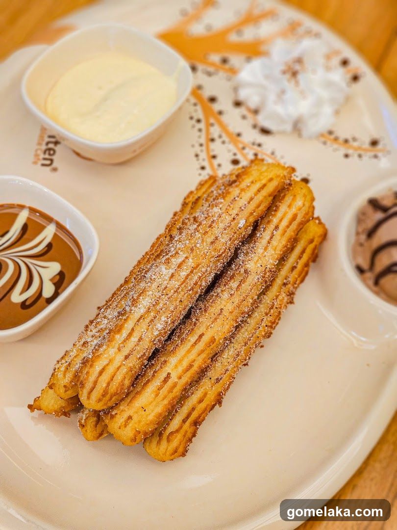 Churro dessert plate