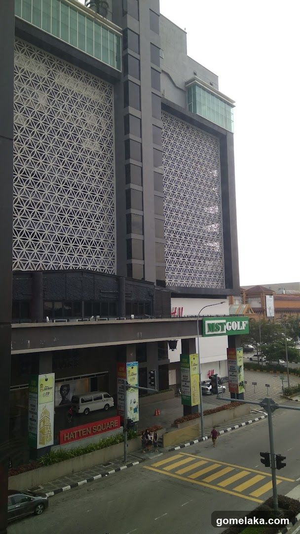 Building exterior with commercial signage