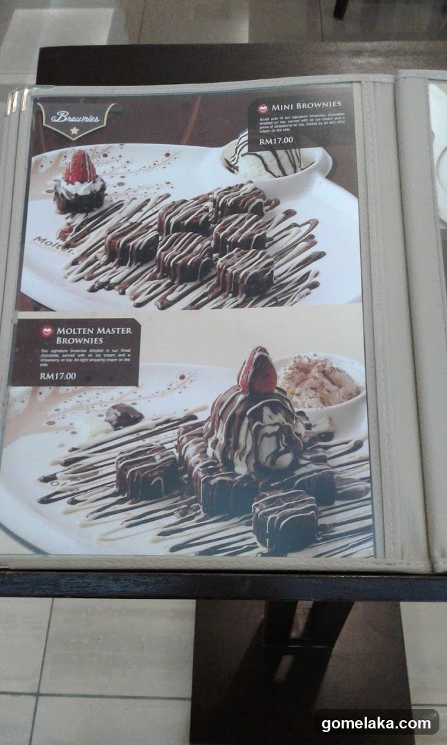Browies Section of Menu