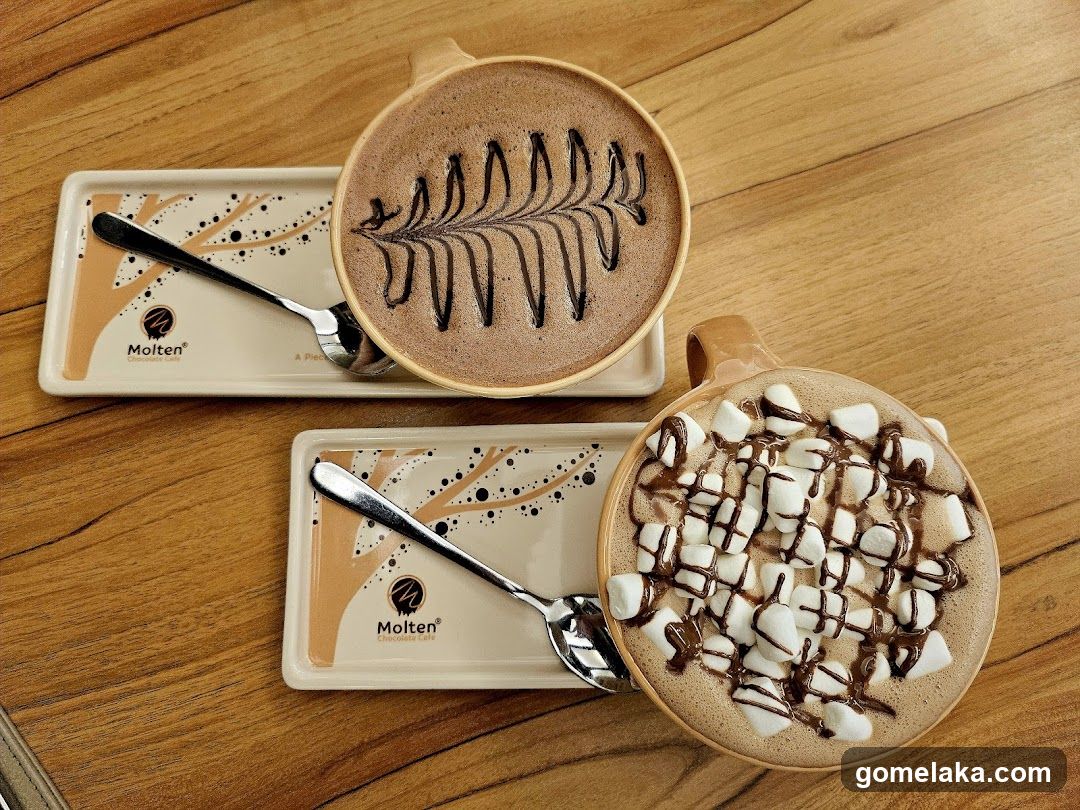 Coffee beverages on wooden table