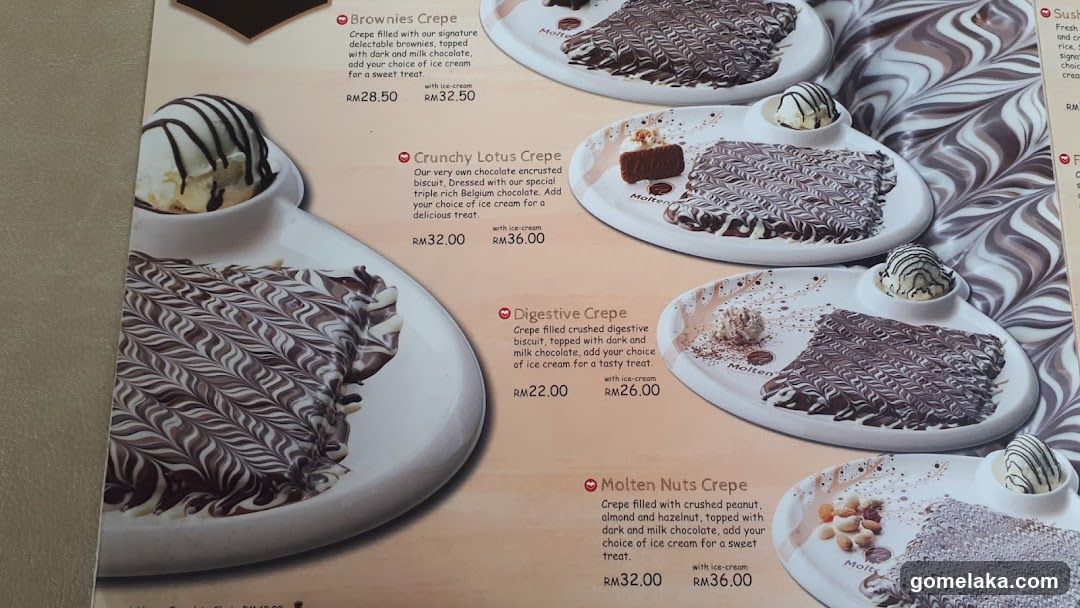 Crepes Menu