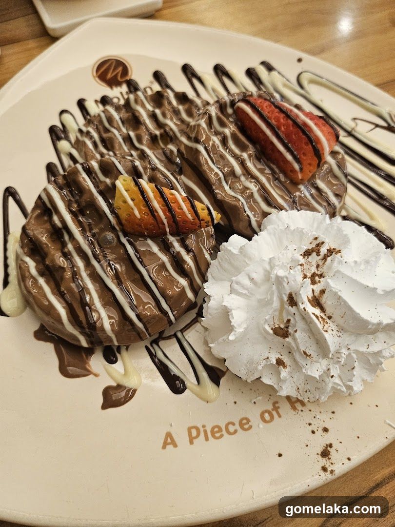 Chocolate Drizzled Dessert Plate
