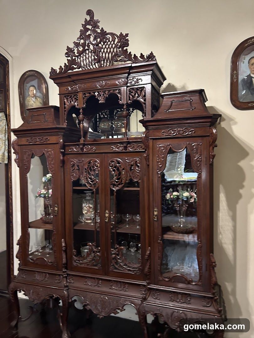 Antique Wooden Display Cabinet