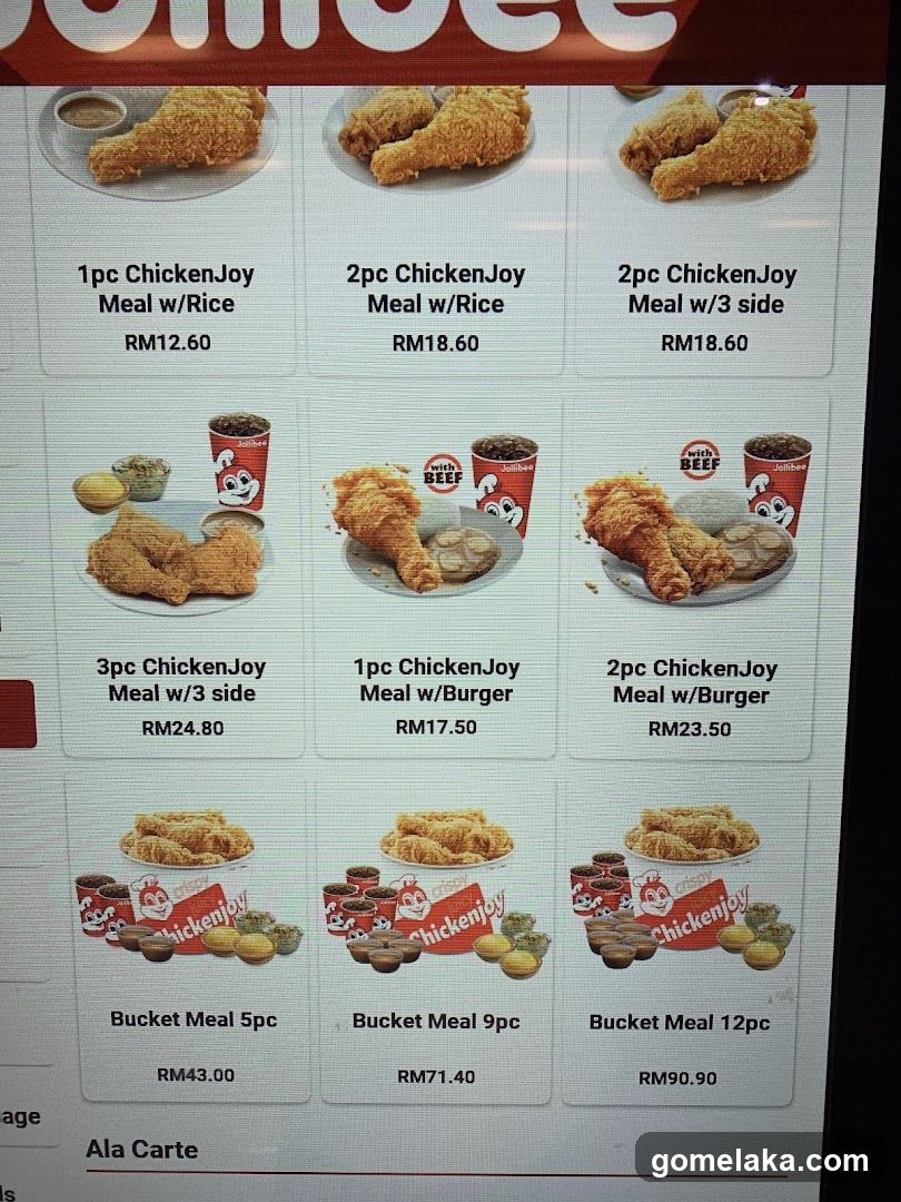 ChickenJoy Menu Board