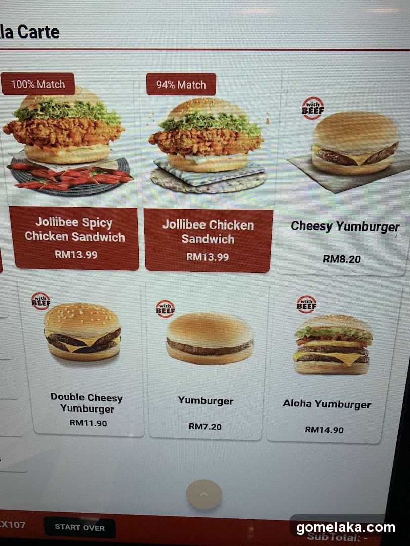 La Carte Menu