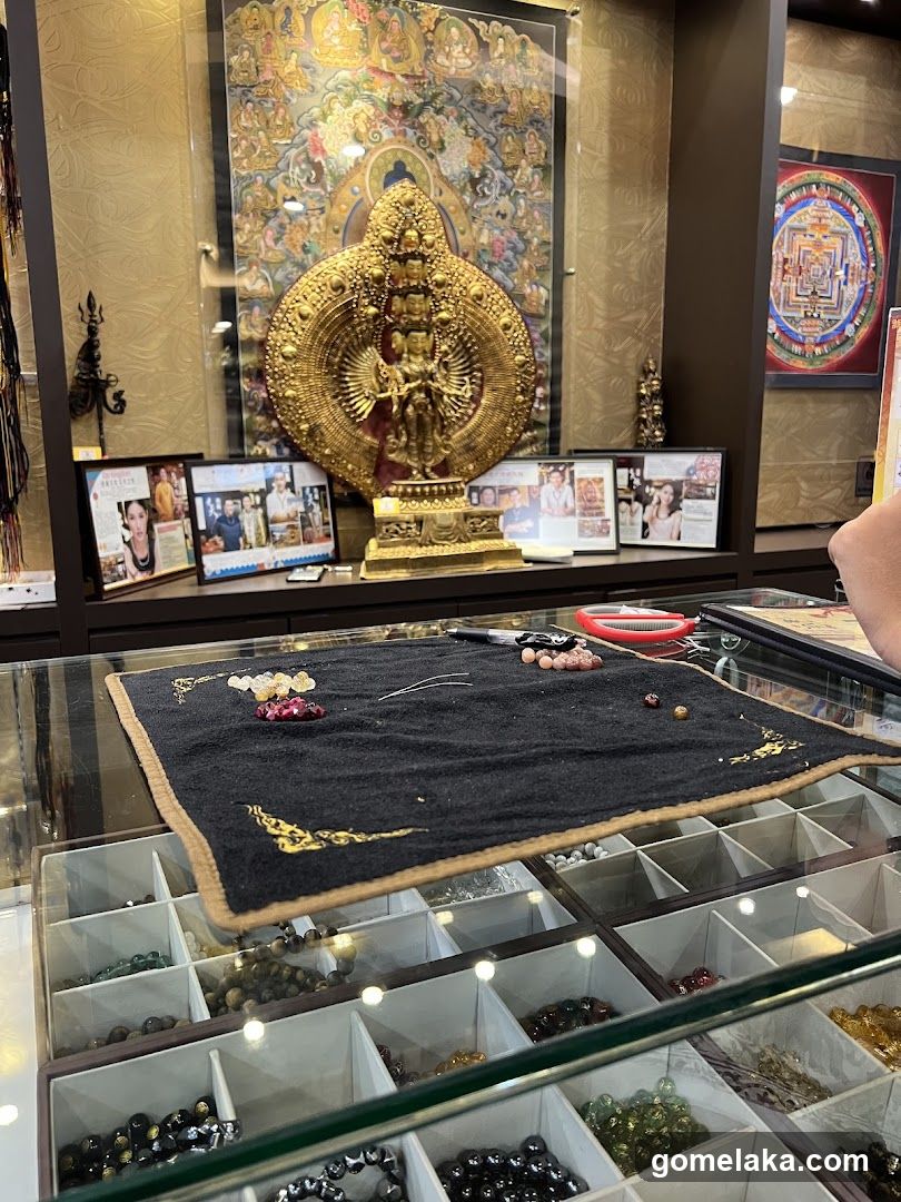 Interior Display of Buddhist Art and Jewelry