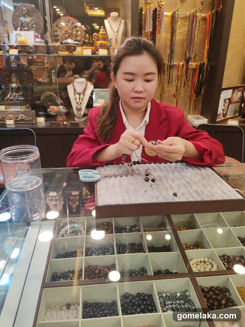 Interior of a jewelry or bead shop