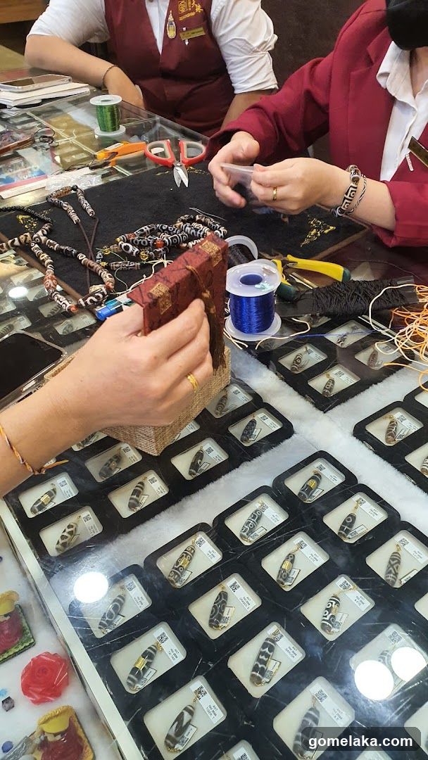 Interior of a jewelry or bead shop