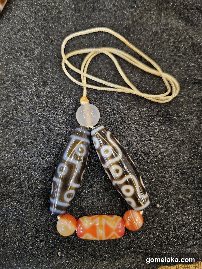 Tibetan-style beads necklace