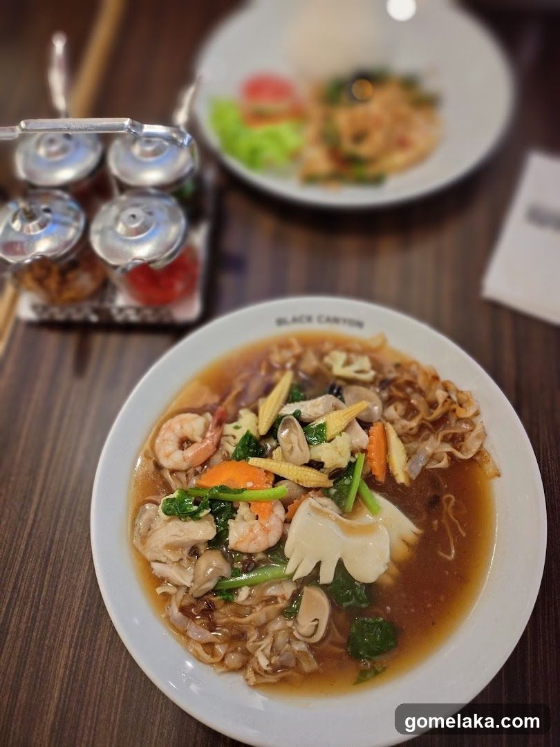 Restaurant Interior with Food