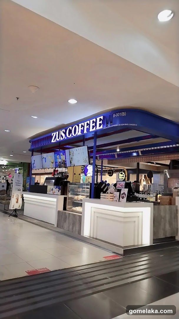 ZUS COFFEE storefront inside shopping mall