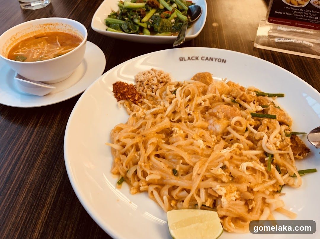 Dining Table with Thai Food