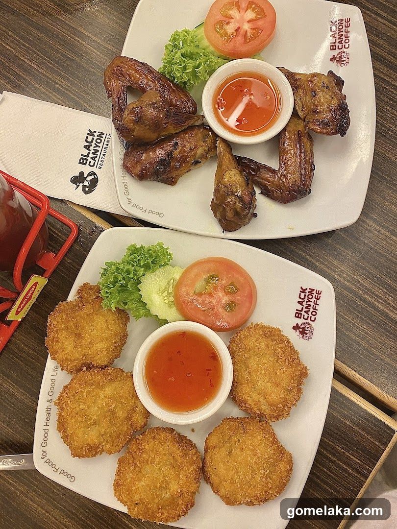 Food Plates at Black Cawon Coffee Restaurant
