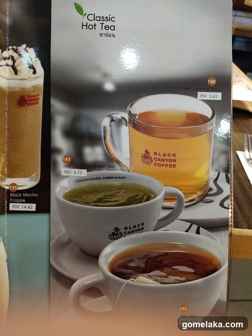 Classic Hot Tea Menu