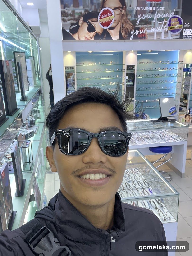 Inside an eyewear store