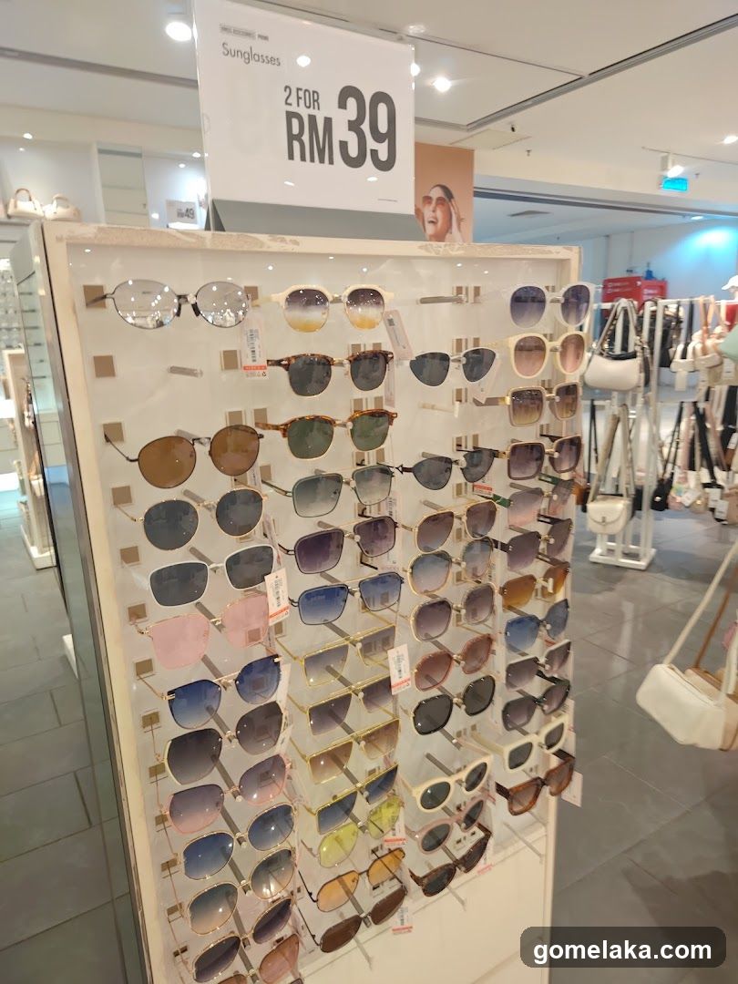 Sunglasses Display in Retail Store