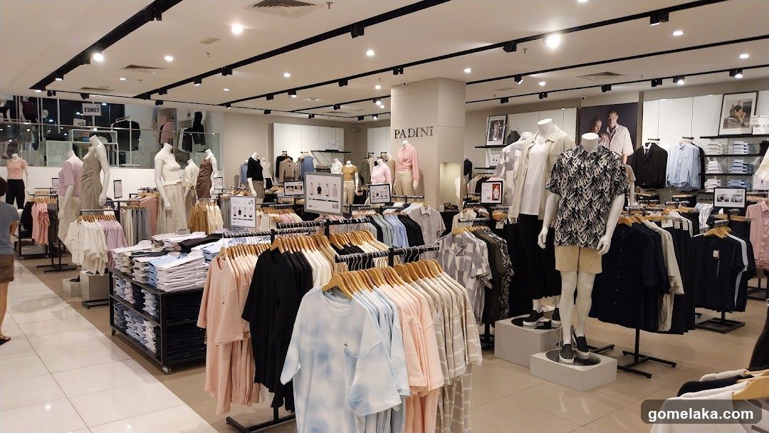 Interior of a clothing store