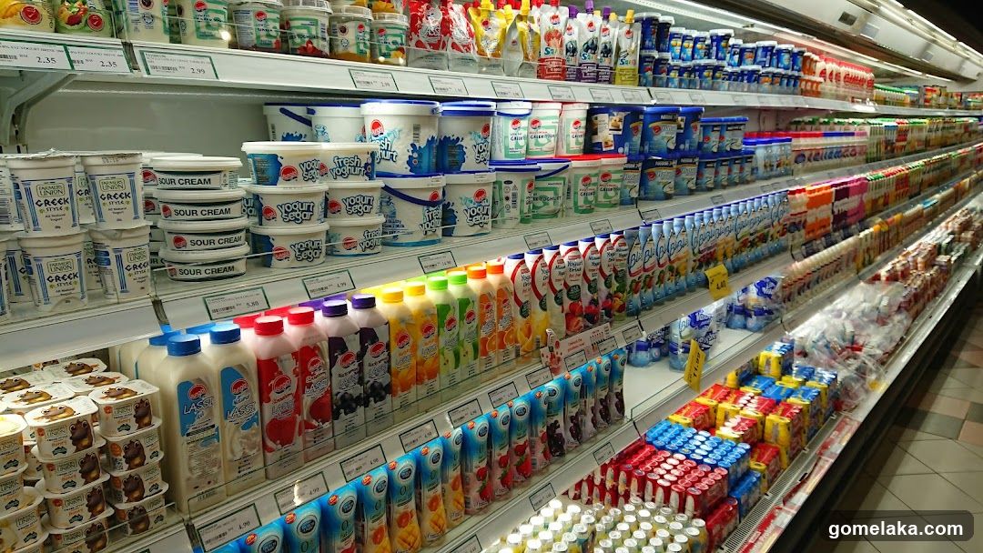 Refrigerated dairy section