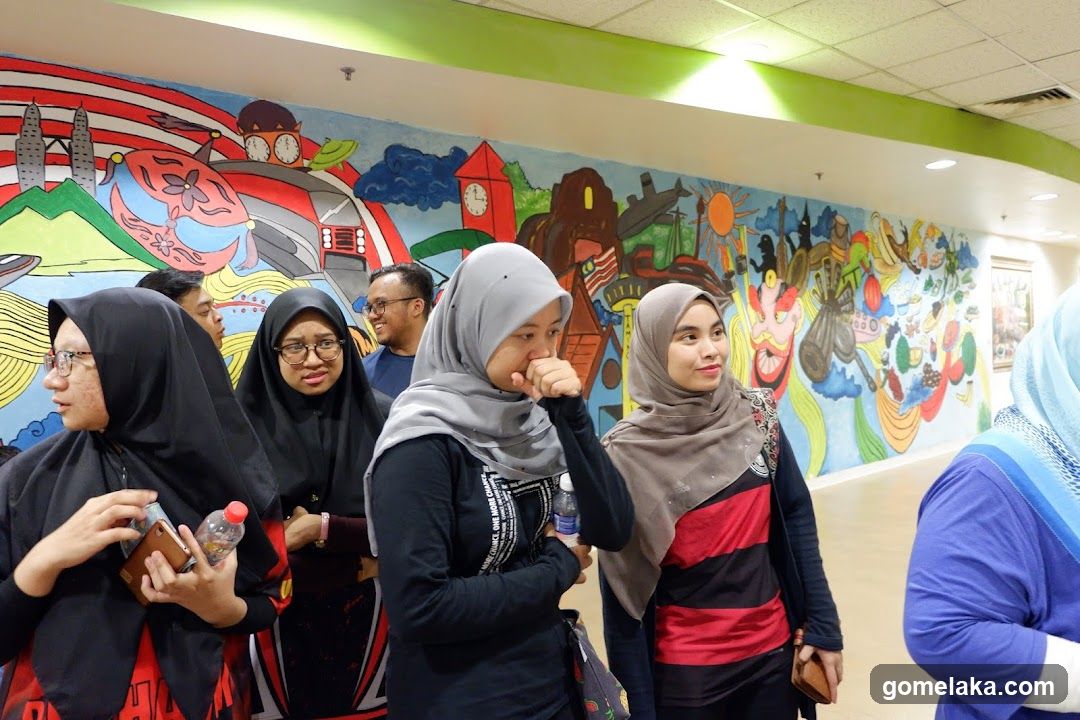 Group of people in interior space