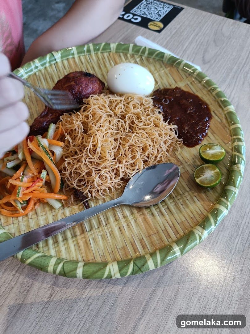 Food Plate on Bamboo Tray